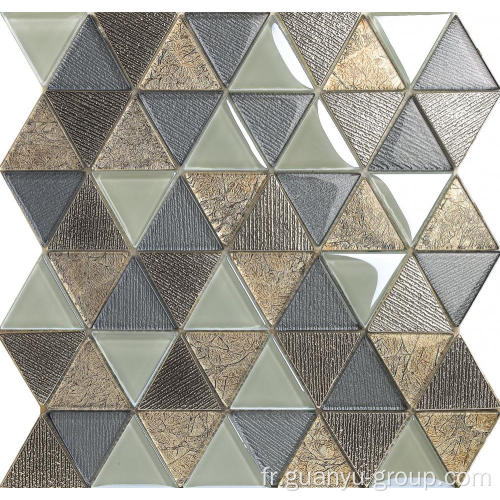 Mosaïque de verre Metal Look elegent Style américain